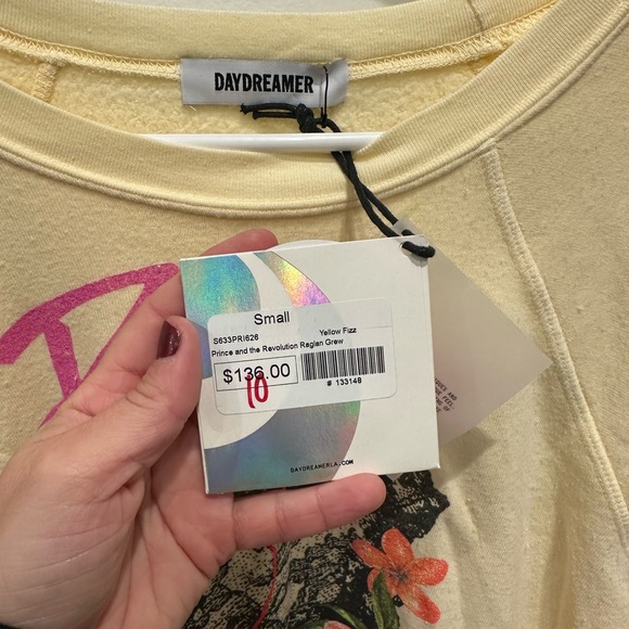 NWT Daydreamer Prince And The Revolution Raglan Crew Sweatshirt- sz S - Picture 2 of 4